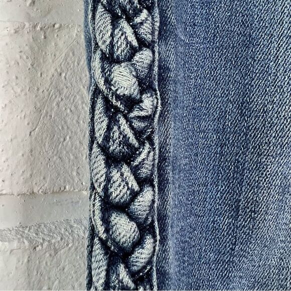 Joe's Jeans The Charlie High High Rise Skinny Ankle Jeans Braided Detail 25 - Picture 7 of 13